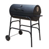 Large Oil Drum Charcoal BBQ Grill Barbecue Smoker Rack Portable Wheels Stand