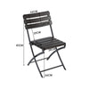 Square Garden Plastic Patio Dining Table & Folding Chairs Outdoor Furniture Set