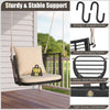 Patio Hanging Rattan Basket Chair Indoor Outdoor Swing Hammock Chair