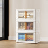 Large Size 3pcs Foldable Storage Stackable Box Home Clothes Organizer Cabinet
