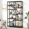 Tribesigns Bookshelf Industrial 5 Tier Etagere Bookcase, Freestanding Bookcase