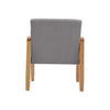 Vintage Upholstered Fabric Armchair with Button Lounge Chair Solid Wooden Frame