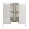Bathroom Under Sink Cabinets Basin Storage Cupboard Dual Shutter Doors 2 Shelves