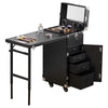 Foldable Artist Make Up Station Cosmetic Beauty Hairdresser Trolley Case Table