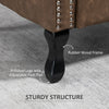 Chesterfield-style Wing Back Armchair Tufted Accent Chair Brown