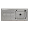 Catering Sink Commercial Shelves Steel Kitchen Work Table 1.0 Bowl Drainer Unit