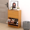 SHOE CABINET 2 DRAWER STORAGE CUPBOARD RACK SHELF FOOTWEAR ORGANISER SHOE STAND