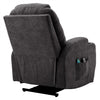 Electric 8 Point Massage Fabric Riser & Recliner Chair Heated Sofa Armchair Grey