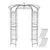 Costway Birdcage Shape Gazebo Pergola Pavilion Galvanized Metal Arch Trellis