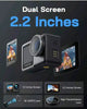 WOLFANG Action Camera GA440 Native 4K 60FPS 24MP, 40M Waterproof Underwater Came