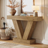 105cm Console Table, Farmhouse Entryway Sofa Table with V-Shaped Base for Foyer