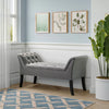 Large Buttoned Bed End Bench Ottoman Stool Velvet Padded Hallway Window Seat UK