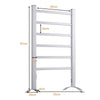 Bathroom Space-saving Heated Towel Warmer and Drying Rack-Silver