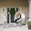 Hanging Egg Chair with Stand, Cushions for Garden, Light Grey