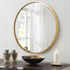 Large Gold Round Wall Mirror Vanity Bathroom Glass Circle Metal Frame Decor 50cm