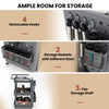 3-Tier Rolling Utility Cart Organizer Storage Cart Craft Trolley w/DIY pegboards