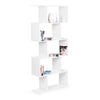 Tall Bookcase Shelving Storage Unit 5 Tier Adjustable Shelves Wooden Living Room