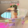 Acrylic Coffee Table Modern Accent Night Stand Iridescent Side Table Office Home