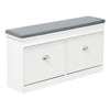 Shoe Storage Bench Hallway Entryway Shoes Organizer Cabinet Cushion Padded Seat