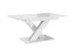Extendable Table 140-180x80cm Kitchen White Gloss FAST FREE POSTAGE