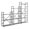 3/4/5 Tier Vertical Wooden Ladder Shelving Shelf Retail Display Storage Bookcase