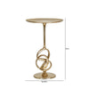 Side Table Gold Twisted Aluminium Frame & Top Accent Table Living Room Furniture