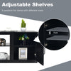 Entertainment Media Center Console Table TV Stand for TVs up to 65” w/2 Cabinets