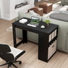 Kitchen Counter Height Dining Table with Storage Cabinet-Black