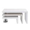 Design Rotating High Gloss Coffee Table With 3 Tops In Vida Marble Effect