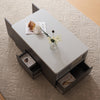 LIFT TOP COFFEE TABLE WITH 2 DRAWERS, SHELF STORAGE HYDRAULIC TEA TABLE DESK