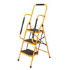 3 Step Ladder With Safety Handrail Foldable Safety Non Slip Matt Safe Heavy Duty