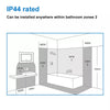 Round Bathroom Mirror with Bluetooth 3 LED Lights Illuminated Demister