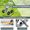 Outside Portable Water Hose Holder Garden Hose Reel Cart Water Hose Cart Silver