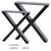 2PCS/Set Black Industrial Metal X Shape Table Legs Desk Bench X Cross Frame Legs