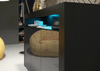 155cm Modern TV Unit Sideboard Cabinet | Black High Gloss Doors | Free LED