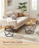 Round Coffee Table, Set of 2, Side Table, Sofa End