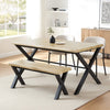 Dusk Clover Light Wood & Black 4-6 Seater Dining Table RRP £299