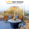 Portable Patio Tabletop Heater 11000 BTU Outdoor Propane Gas Heater