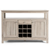 Kitchen Buffet Sideboard Rustic Cupboard Storage Organizer w/Wine Rack