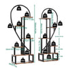 6-Tier Heart Plant Stand Garden Flower Pots Display Ladder Rack Shelf