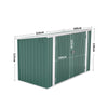 7FT XL Galvanised Steel Garden Lockable Storage Box Shed Outside Bike Bin Tool