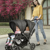 Double Seat Baby Stroller Folding Infant Pushchair with Adjustable Handlebar