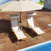 Outdoor Camping Chair Folding Chaise Lounge Chair w/Adjustable Canopy