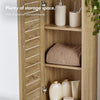 Bathroom Storage Cabinet Oak Wood Effect Bathroom Floor Cabinet with Handleless