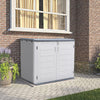 Garden Outside Double Bin Tools Shed Lockable Resin Storage Box Sheds 130x75cm