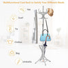 Coat Rack Free Standing Coat Rack Entryway Wooden Coat Tree Stand w/ 12 Hooks