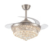 Chic LED Ceiling Fan Modern Chandelier Lamp Living Room Bedroom Pendant Light