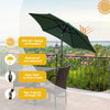 Garden Patio Parasol Sun Shade UV Protection Umbrella Steel Tilting Crank Handle