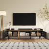 Modern TV Unit TV Stand Cabinet with Storage Media Units for Living Room Black