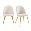 Dusk Iris Natural Stripe Linen Set of 2 Dining Chairs RRP £129